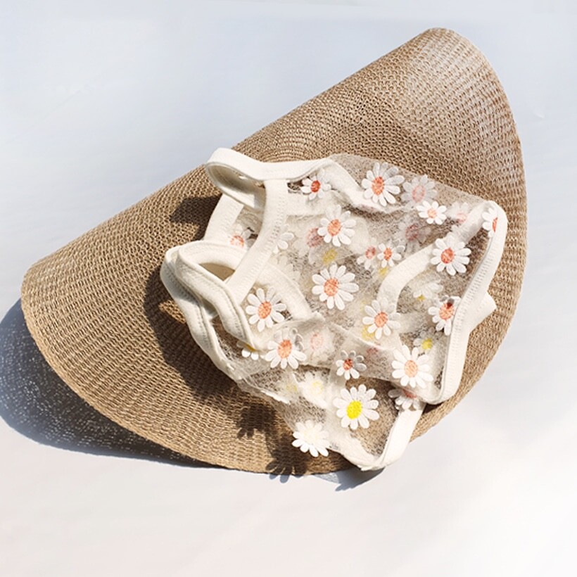 Summer Daisy Mesh Top [Handmade in Korea]