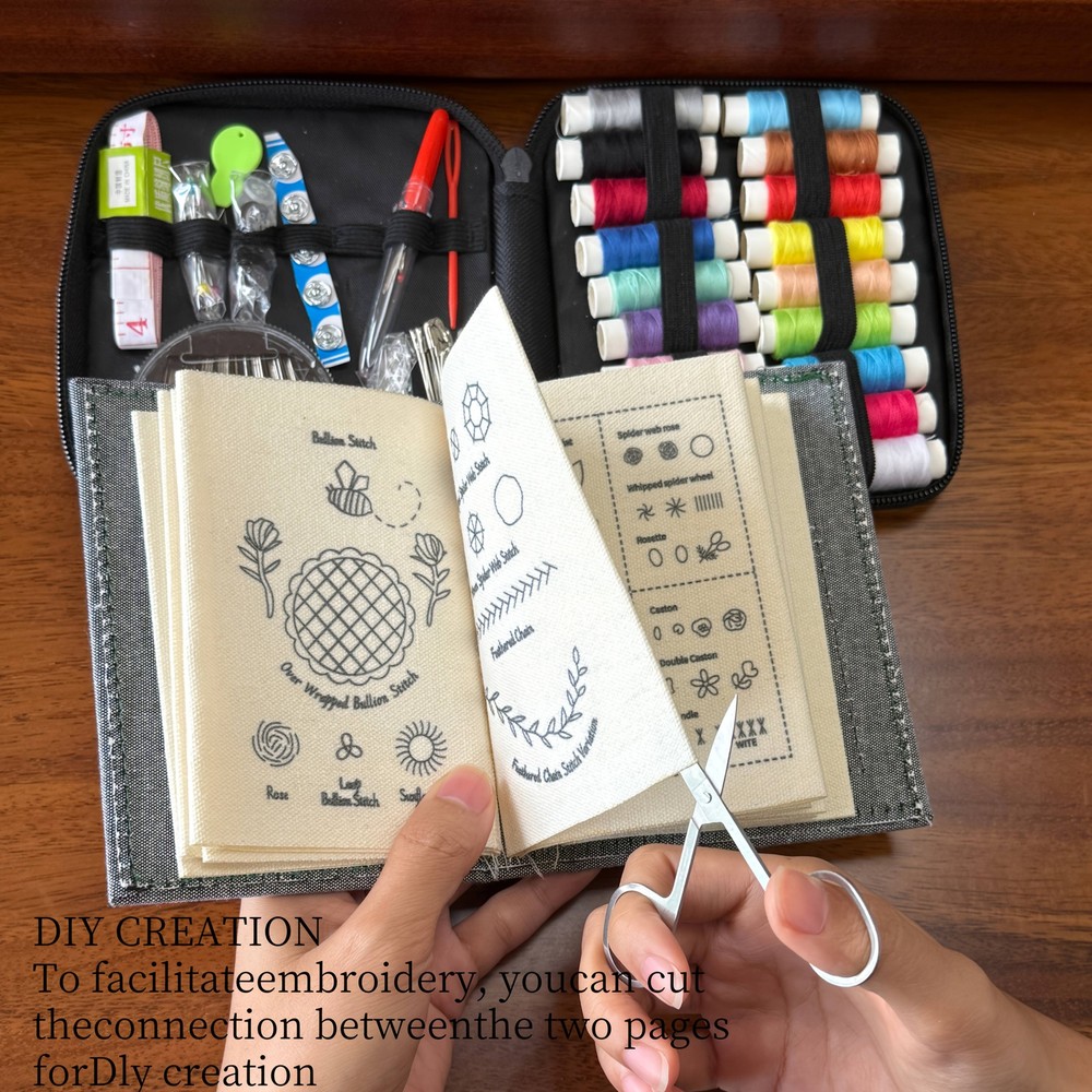 Stitch Book - DIY Needlework Sample Book - Linen Embroidery Lovers' Book