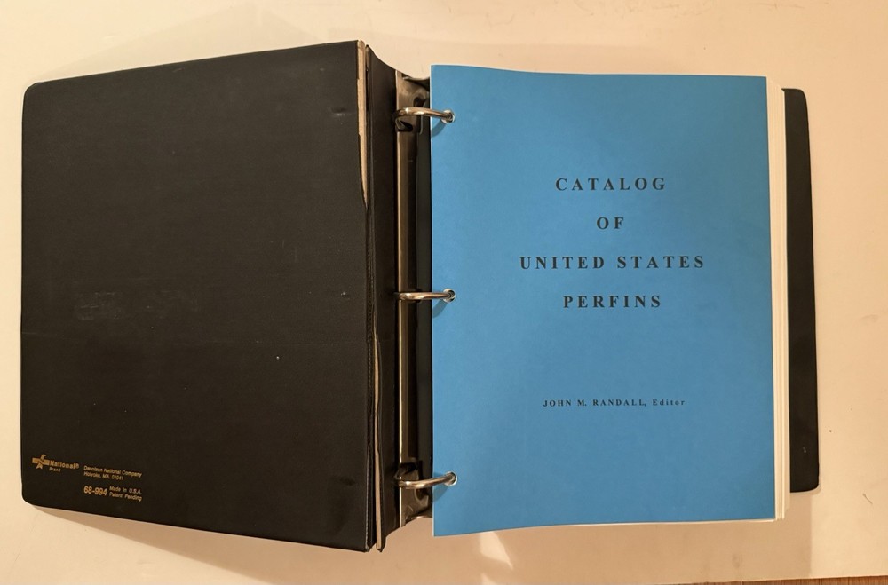 Catalog of United States Perfins by John M Randall editor, 1908-1998 Binder