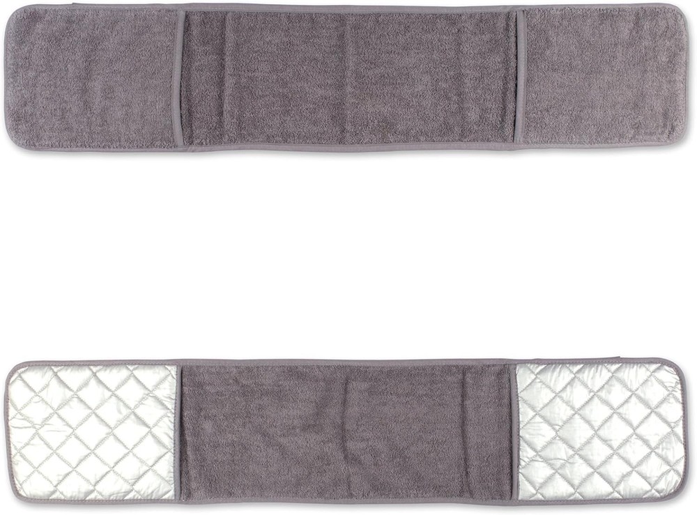 Basic Terry Collection 100% Cotton Quilted Double Mitt Gray
