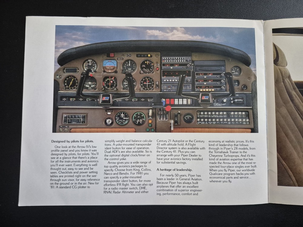 1981 Piper Arrow Brochure Will Be Professionally Packaged