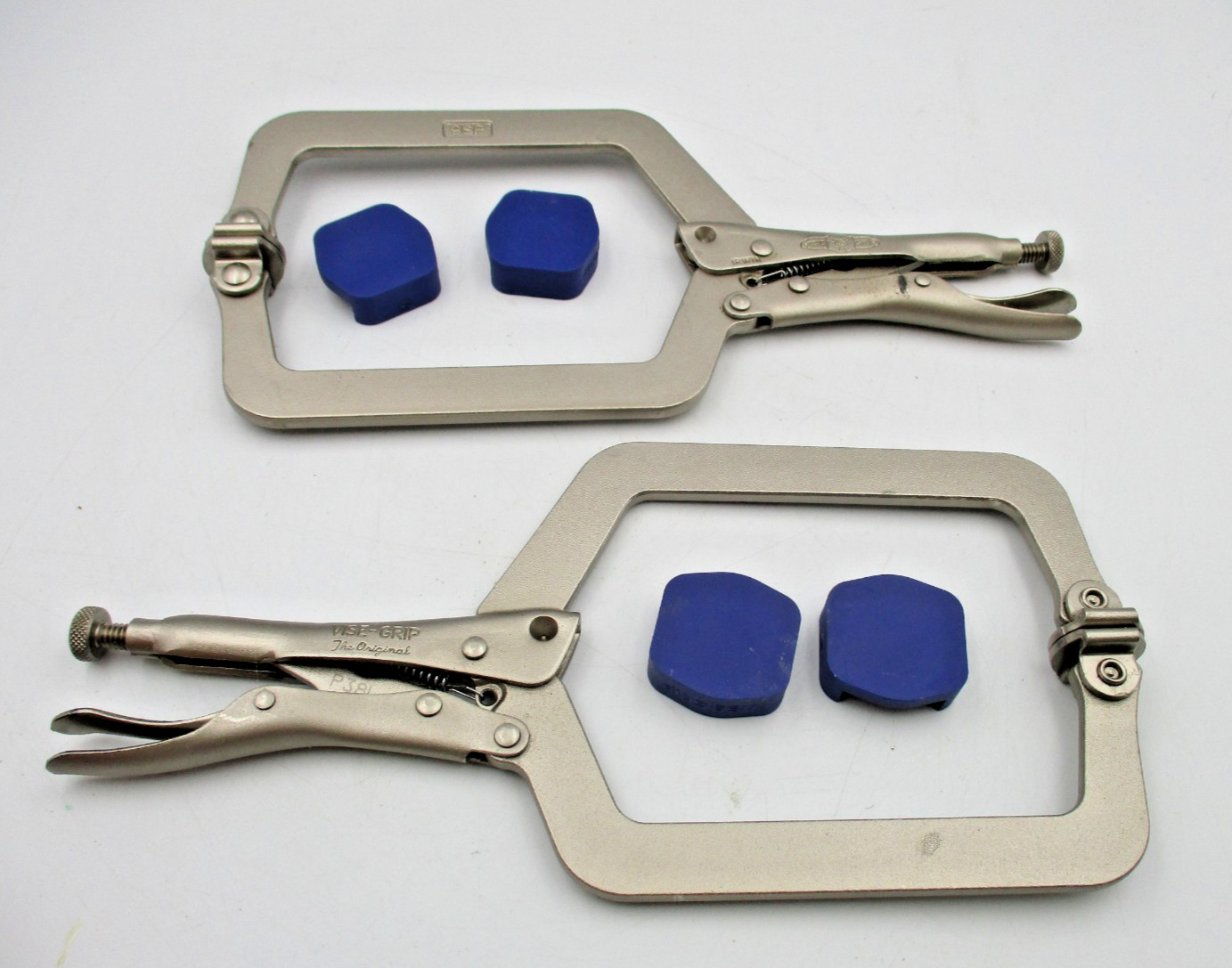 2pc Vise-Grip by Irwin The Original 9" Locking C Clamp Set w/Protective Pads