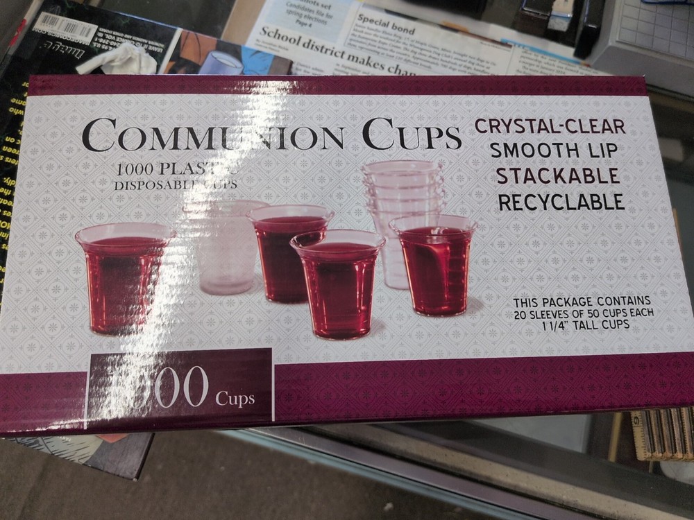 1000 Plastic Disposable Communion Cups