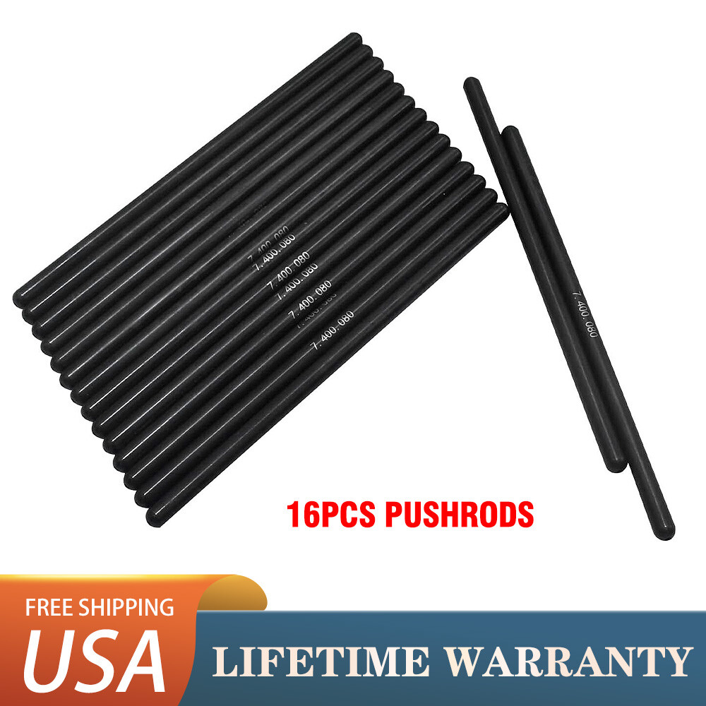 16X For GM LS 5/16" Hardened 7.400" Pushrods LS1 LS3 4.8L 5.3L 5.7L 6.0L 6.2L US