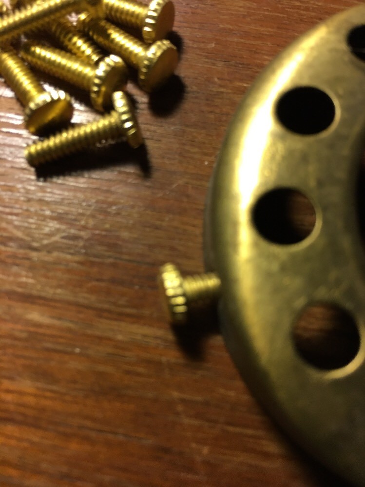 6/32 Brass Plated Thumb Screw For LIghting Holders Lamp Repair 12 Pcs