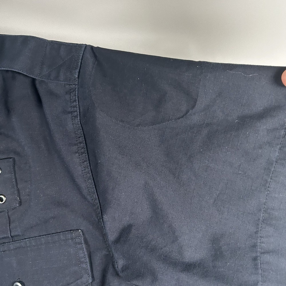 5.11 Tactical Shirt Men’s Medium Navy Ripstop Utility Work Hidden Pockets