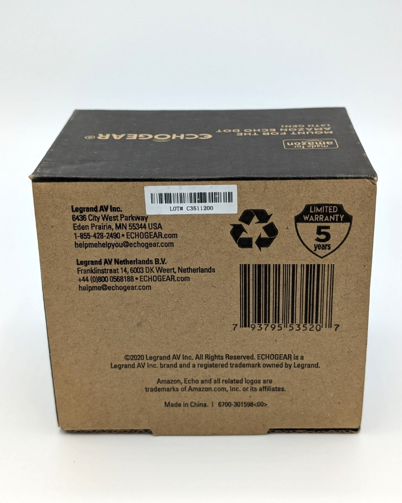 EchoGear Wall Mount 4th Generation White Model EGMA-EDM2-W2