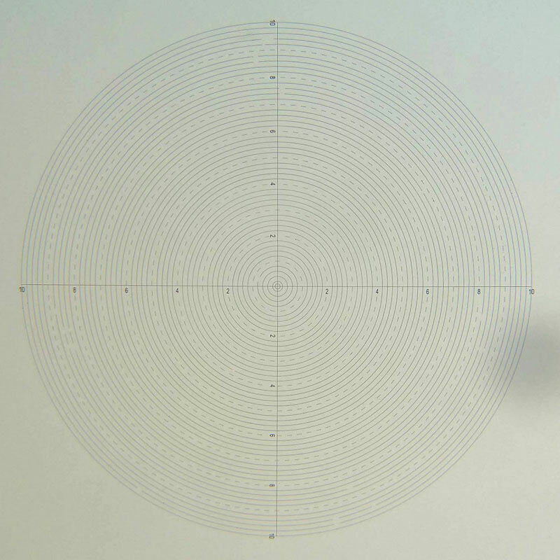 Concentric Circle Micrometer Optical Lab Slides Calibration Reticle