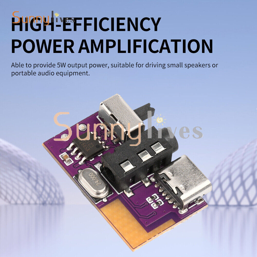 DC3.5V-5V 5W Mono Audio Amplifier Board MP3 TWS Bluetooth Decoding Board Module