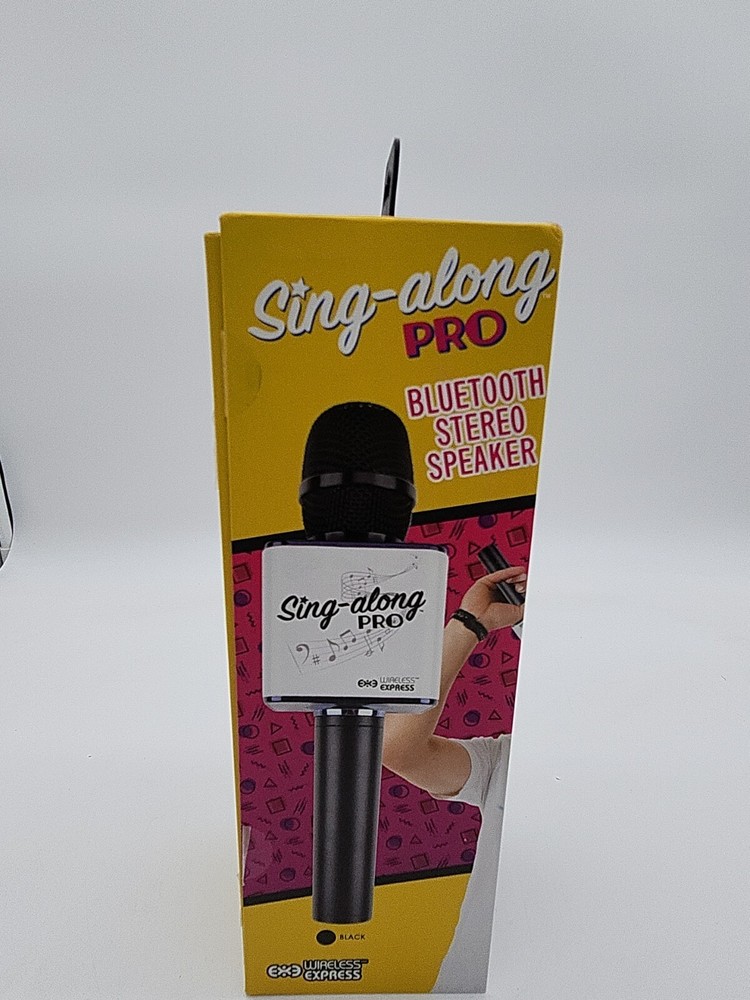 Sing-along Pro Bluetooth Microphone - Wireless Karaoke Microphone - Black