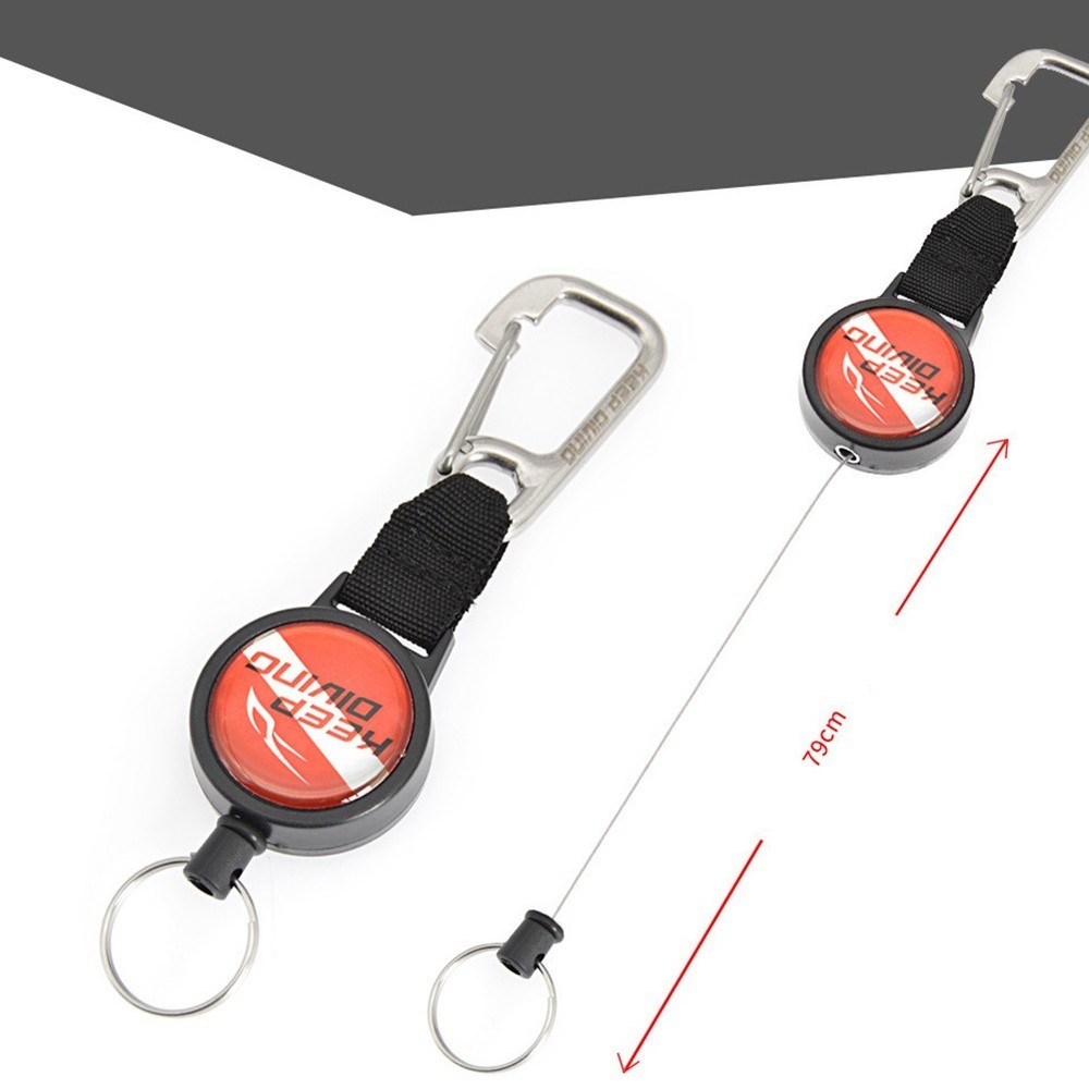 Key Chain Strap Adjustable Diving Gear Hook Diving Telescopic Miss Rope