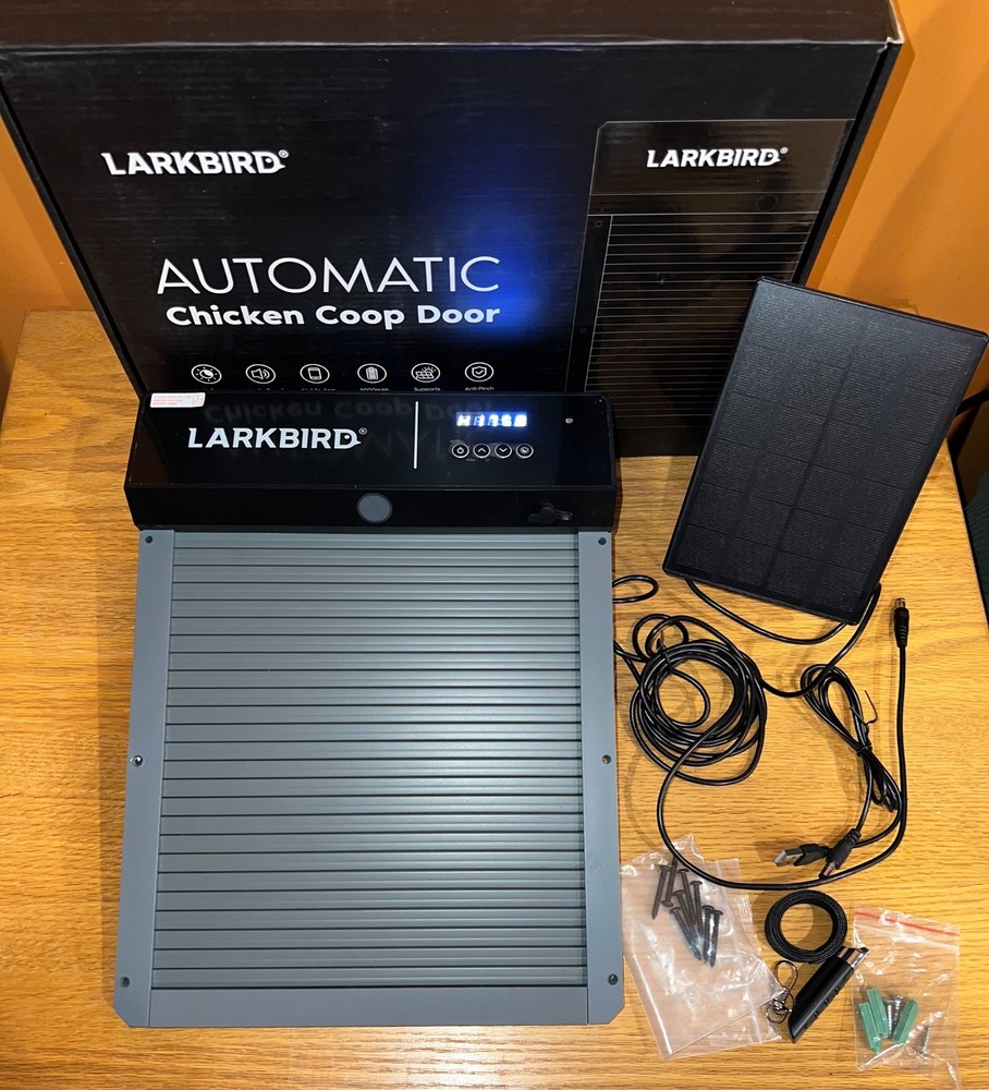 Larkbird Automatic Chicken Coop Door, Audio Recall Function, Solar, Timer, App