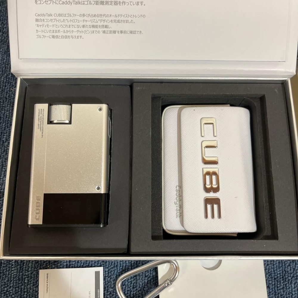 GOLFZON Caddy Talk Cube golf distance measuring device silver USDE