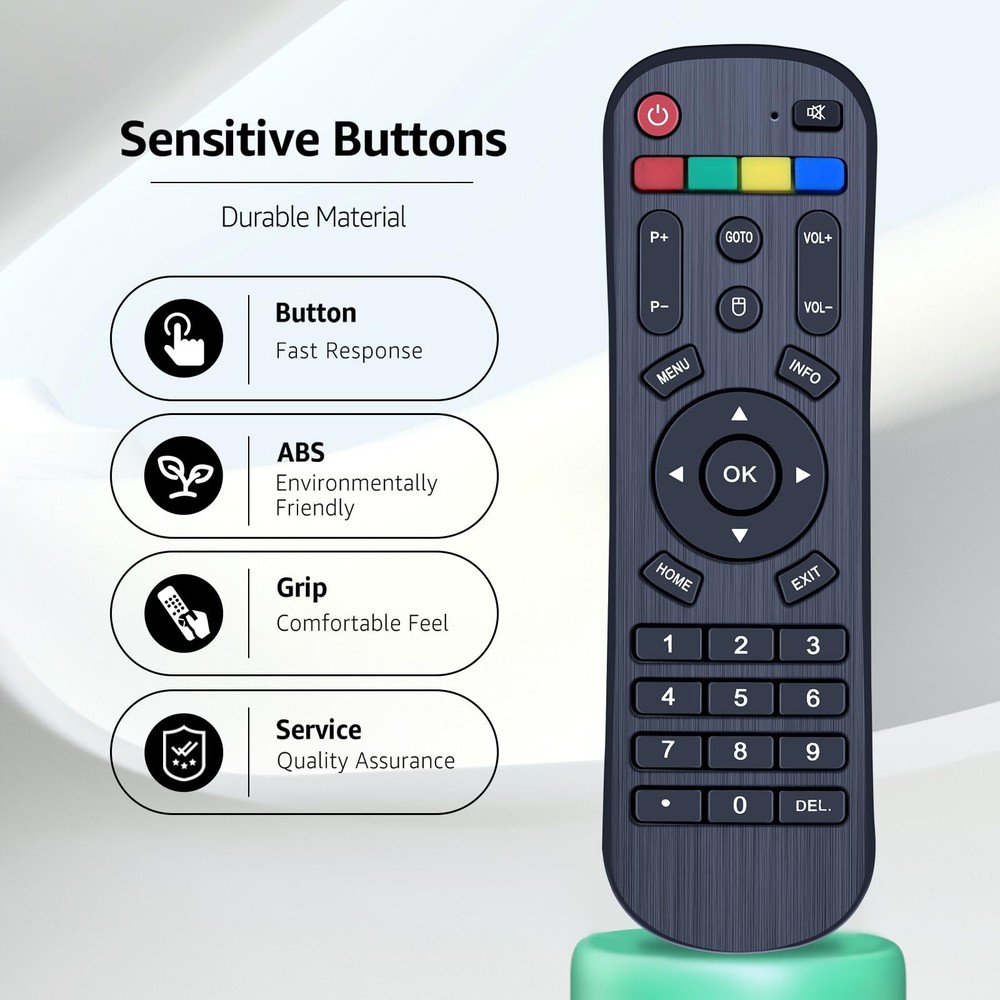 Replacement IPTV Box Remote Control Compatible with A3/A3 Pro Android black