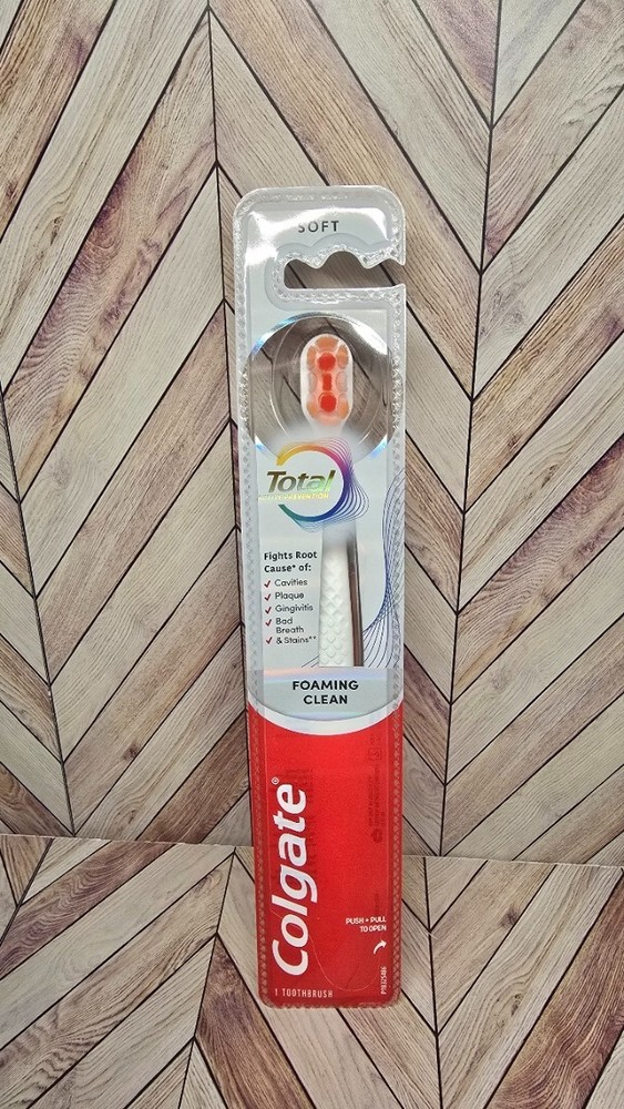 Colgate Total Active Prevention Foaming Clean Soft Toothbrushes Sealed