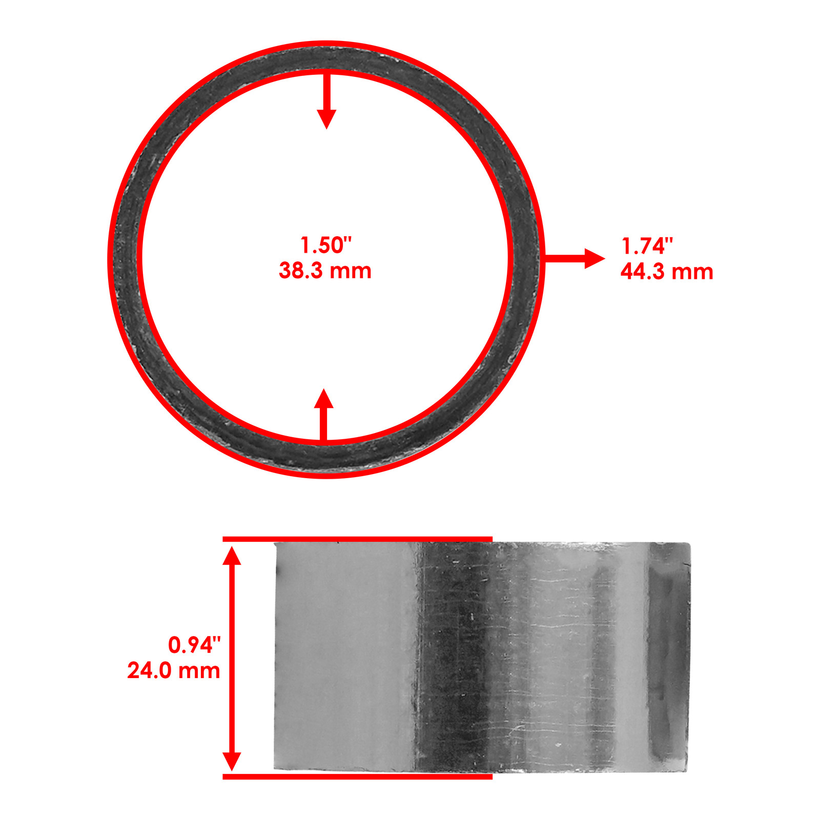 Exhaust Muffler Gasket for Honda CRF250R 2004-2013