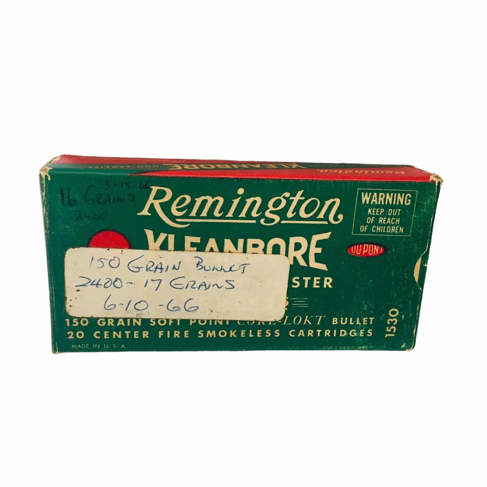 Vtg. Remington Xleanbore Shot Shell Ammo Empty Box 30/30 w/Insert Empty