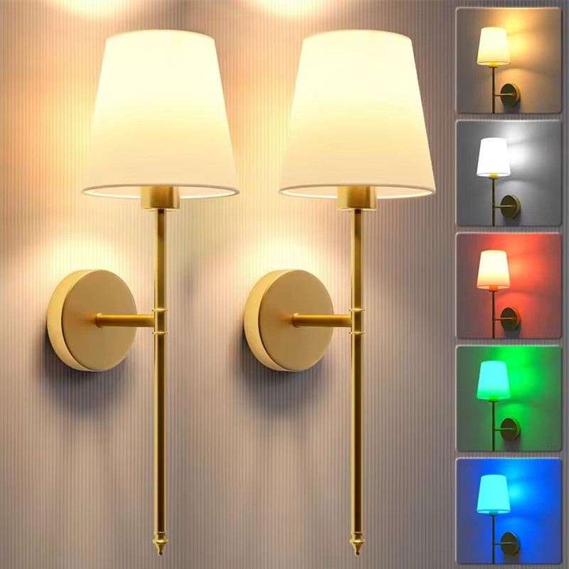 Wireless Battery Powered Wall Lamp Set