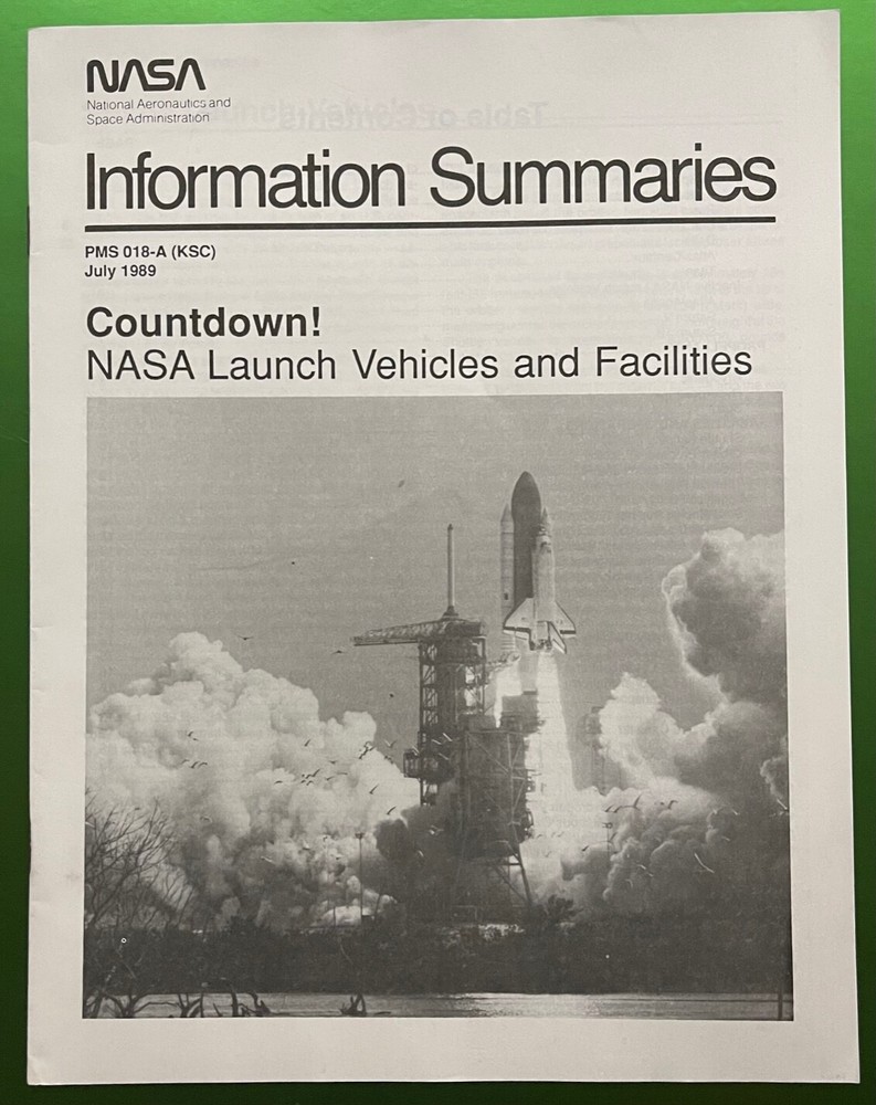 1989 NASA INFORMATION SUMMARIES COUNTDOWN! LAUNCH VEHICLES & FACILITIES