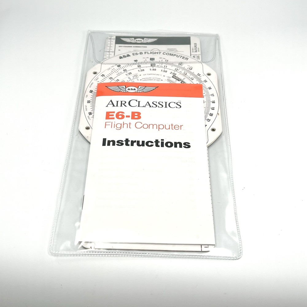 1992 - 1994 ASA Air Classics Micro E6B Flight Computer with Manual, Plastic Case