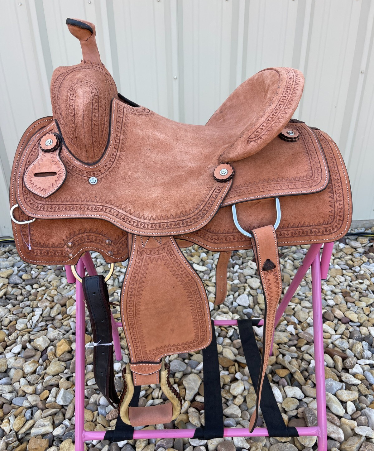 Youth Roughout Western Saddle 12-13” Kids Ranch Training Horse Tack Free Ship