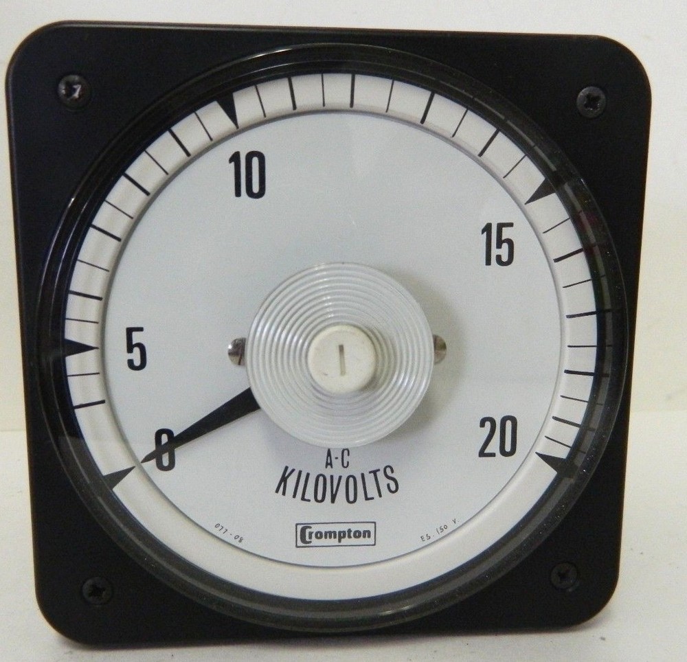 Crompton Instruments 077-08 AC Amperes Panel Meter VA-PZXX