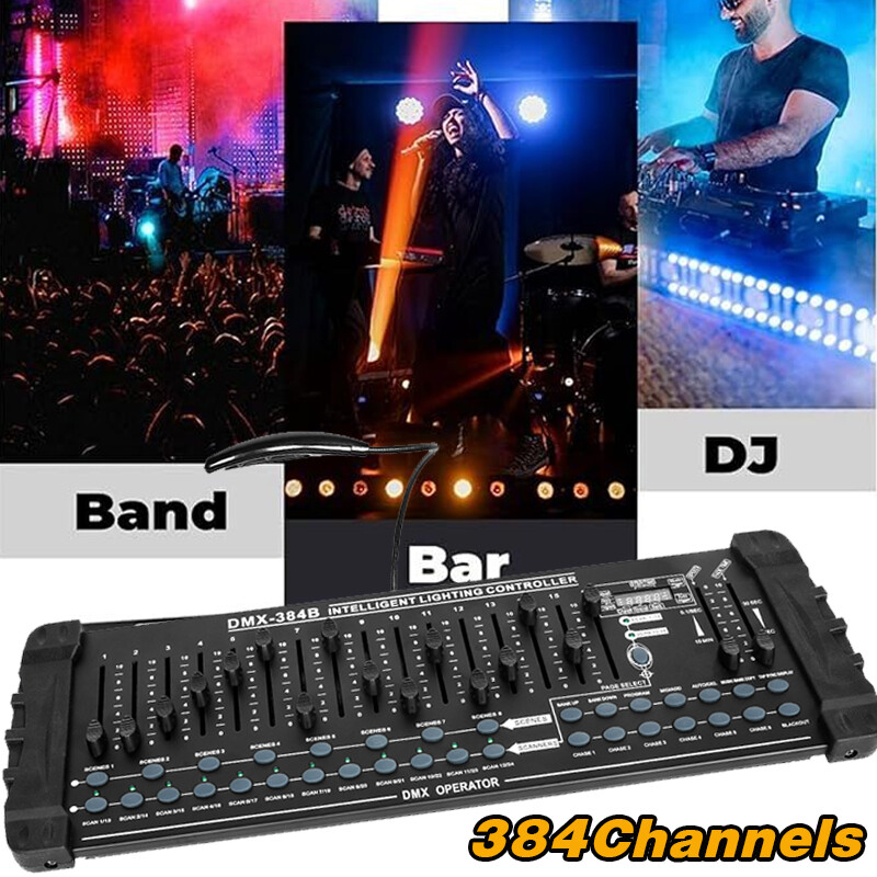 DMX 512 384 Channels Operator Console Controller For Stage Lighting DJ Party US