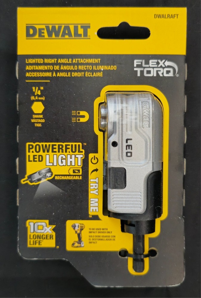 Dewalt DWALRAFT FLEXTORQ Lighted Right Angle Attachment