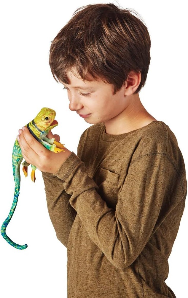 Folkmanis Mini Collared Lizard Finger Puppet