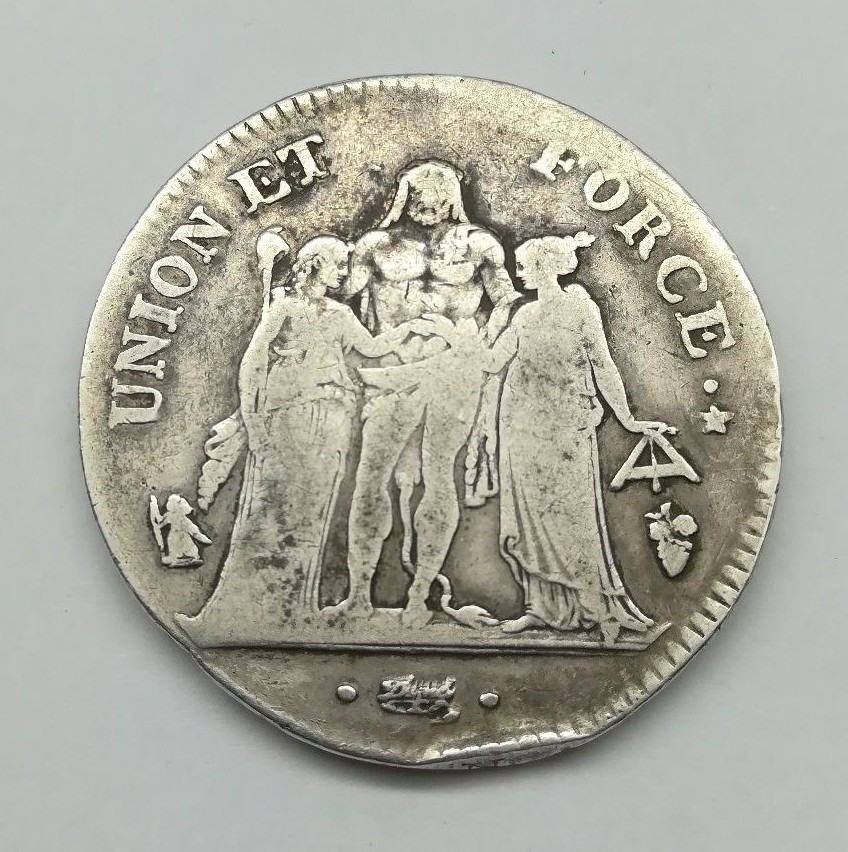 5 Francs = Year 7 Q Perpignan = Nice Condition @@ Rare Condition @@@