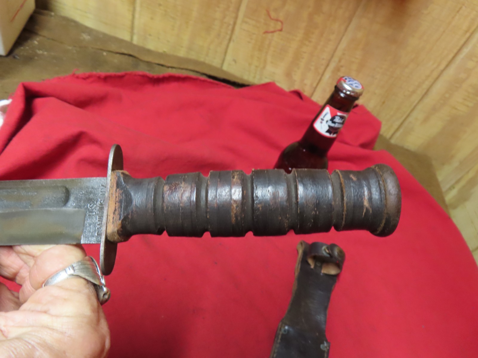 US Camillus NY, MK 2 Fighting Knife,Park'd,Scabbard,USA~GD+🤠CK3.13.26