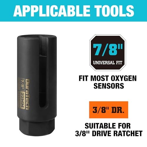 O2 Oxygen Sensor Socket 3/8" Drive x 7/8"(22mm), Oxygen Sensor Remover Tool