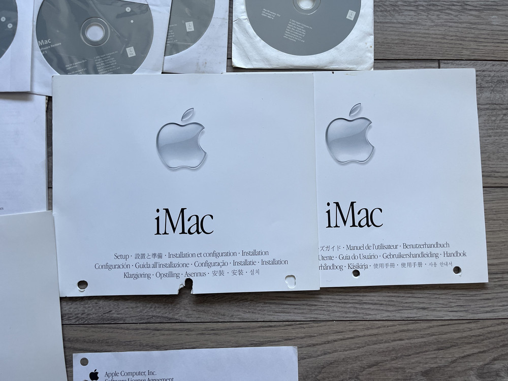 Vintage Apple iMac G3 User's Guide, Setup Guide, original paperwork CD