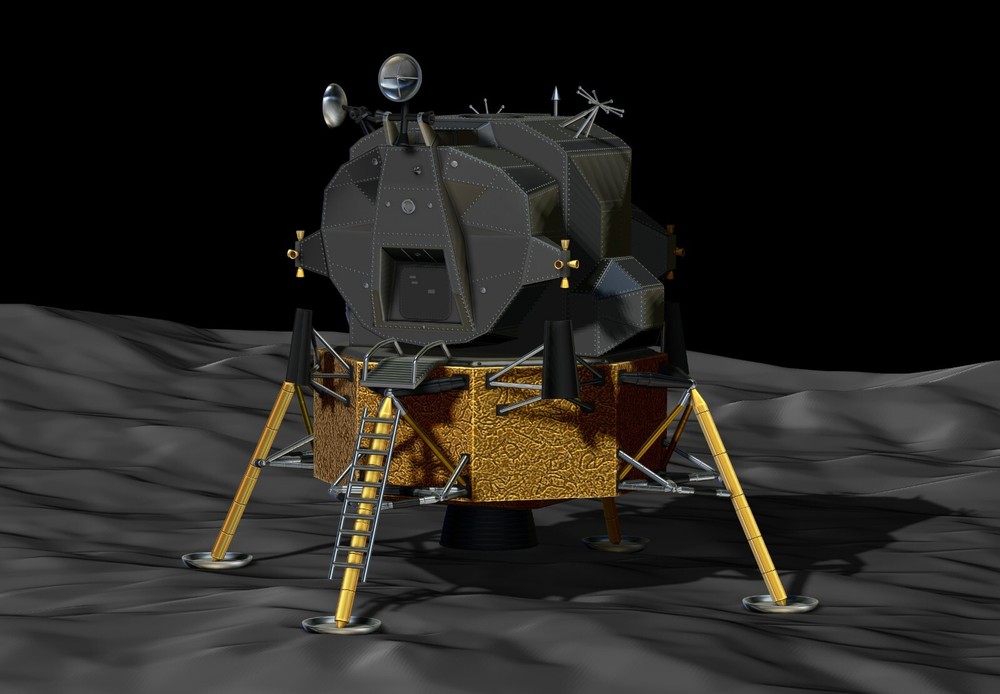 Lunar Module Apollo 11 - STL-OBJ FILES FOR 3D printers