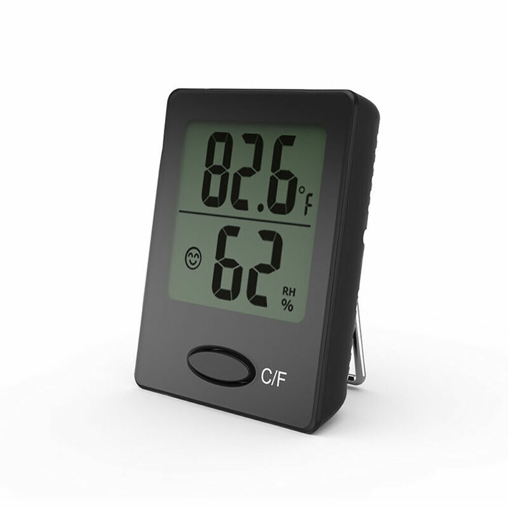 Thermometer 2x Indoor Digital LCD Hygrometer Temperature Humidity Meter Clock