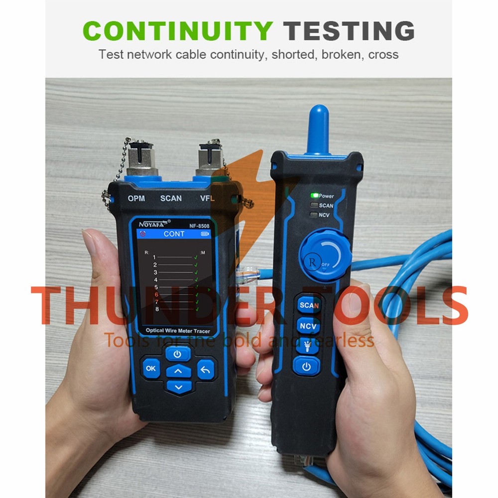 Thunder Tools NOYAFA Optical Network Cable Meter Tracer with LCD Display