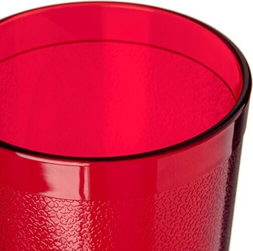 CFS 52168110 Stackable ShatterResistant Plastic Tumbler, 16 oz., Ruby (Pack of