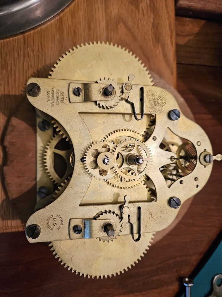 6" Seth Thomas Yellow Brass Maritime Ships Clock; Runs great