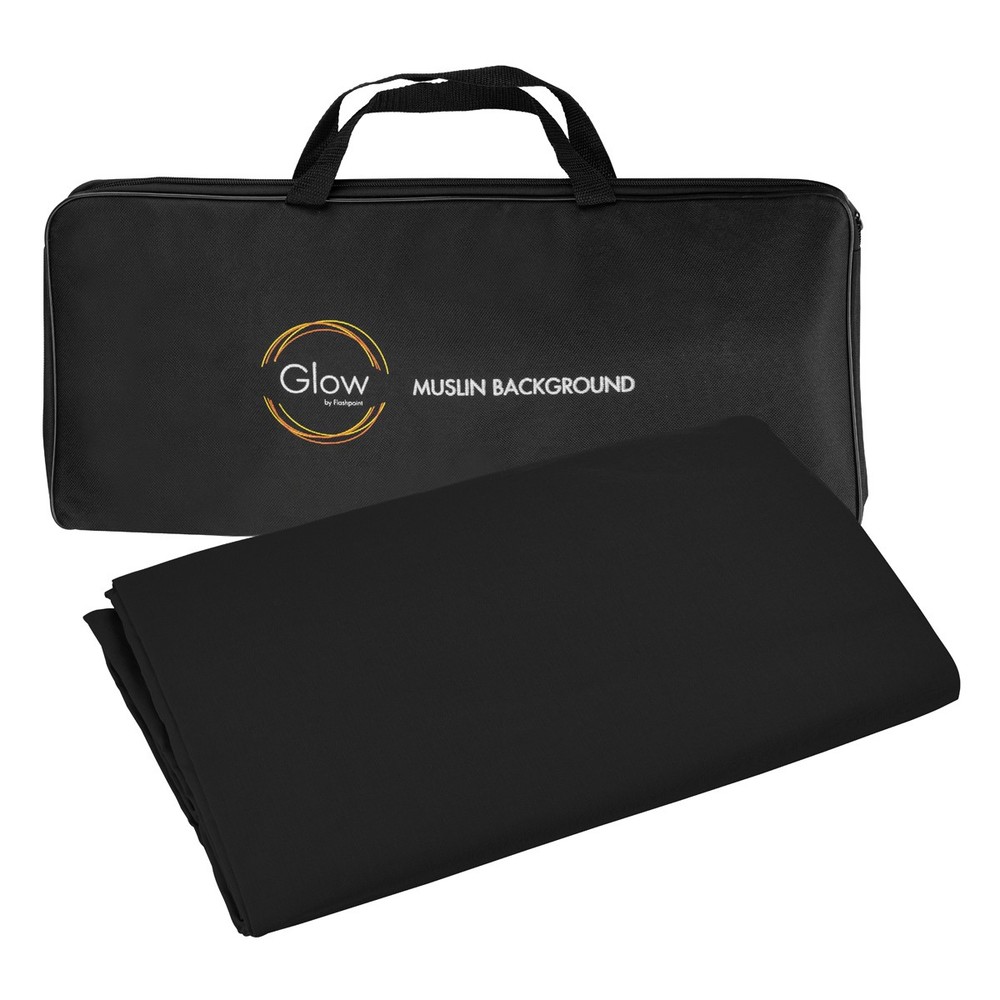 Glow Muslin Backdrop - 6 x 9' (Black)