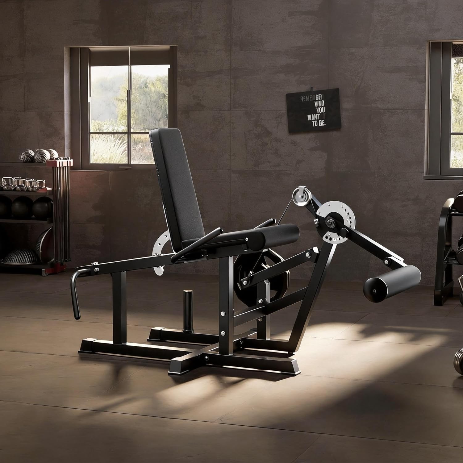 Leg Extension Curl Machine 630LBS Leg Curl Machine Seated Leg Lying Curl Machine