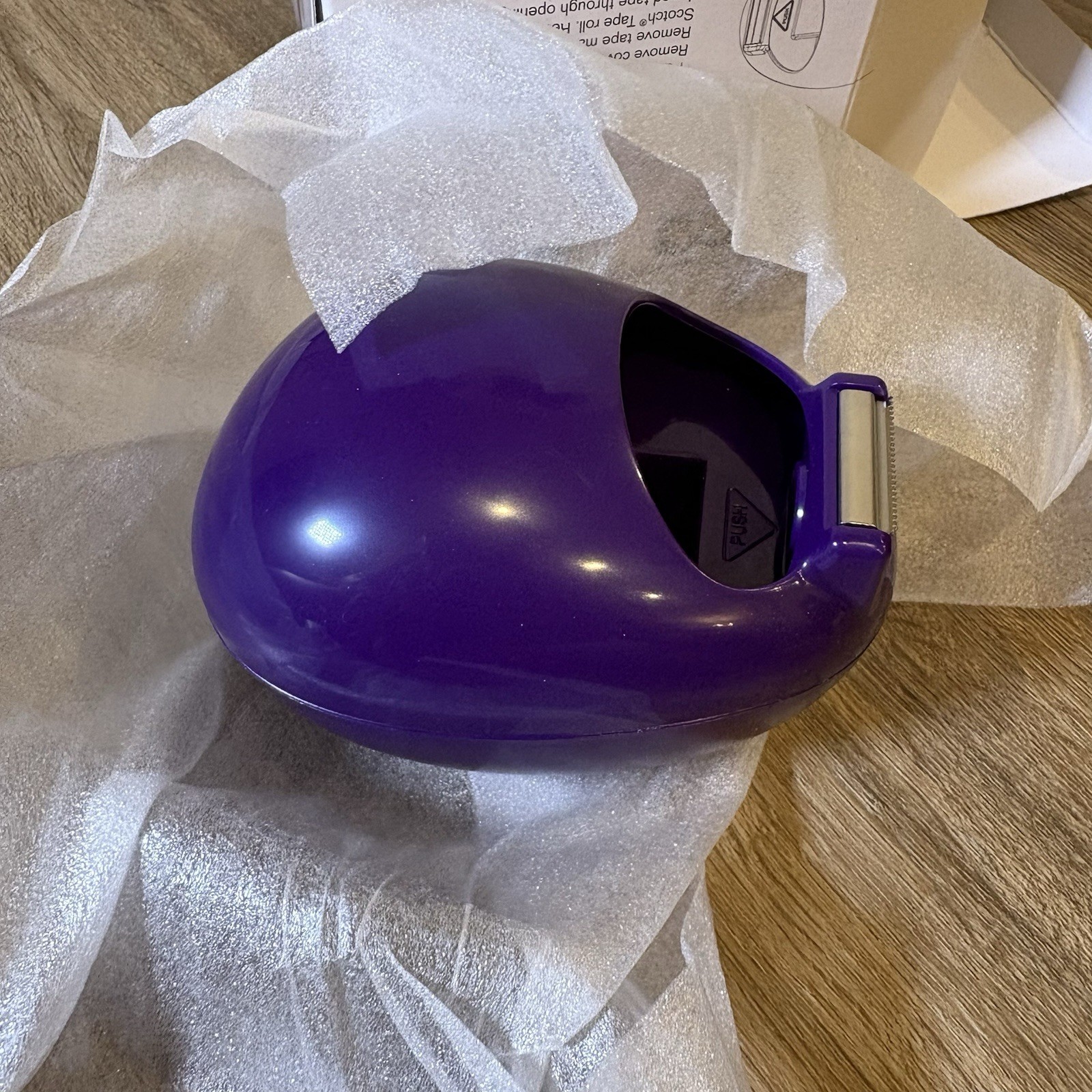2012 Karim Rashid Pebble Designer Frutiger Aero Purple Scotch Tape Dispenser NOS