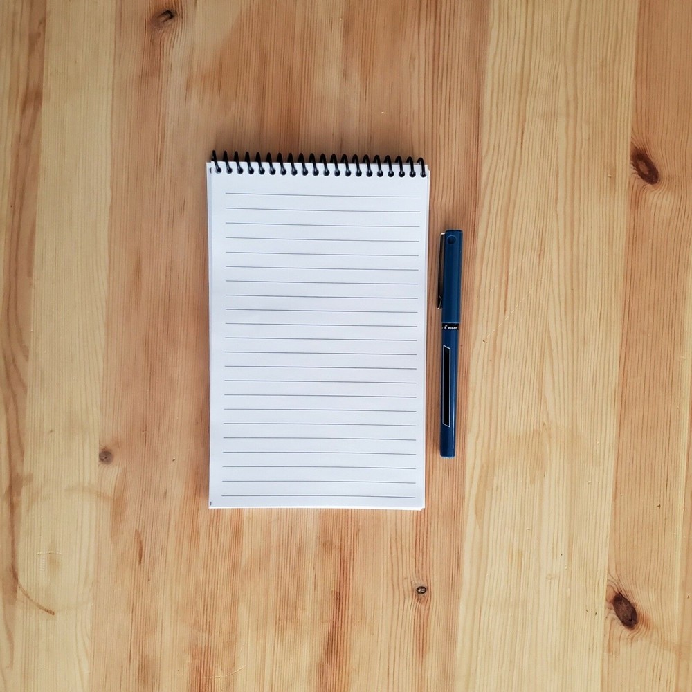 5x8 Lined Notebooks | Spiral Bound Top | 50 sheets/100 pages (2 pack)