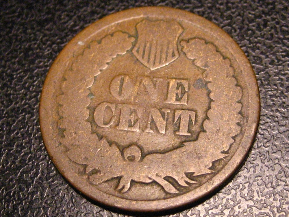 1865 Fancy 5 Indian Head Cent AG