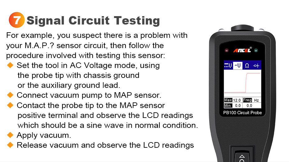 12V 24V Electronic System Multimeter Power Circuit Probe Tester Diagnostic Tool
