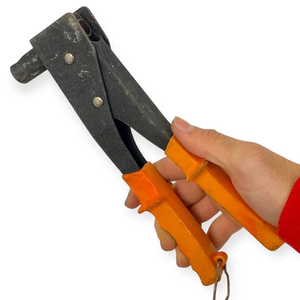 Rivet Gun Tool, Orange Handle, 9 in