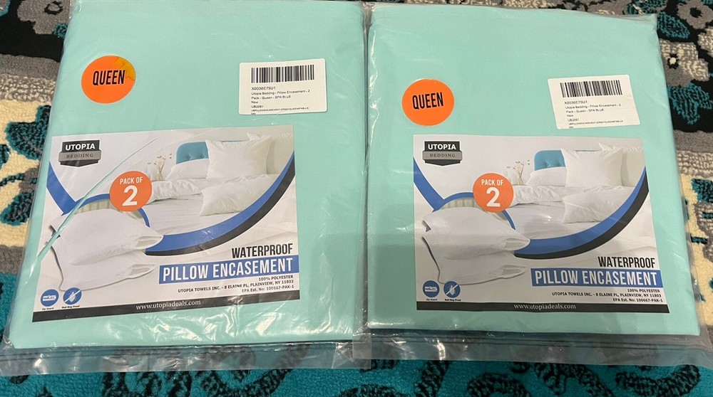 Utopia Bedding 4 Pack Bed Bug Proof Zippered Pillow Encasement Waterproof