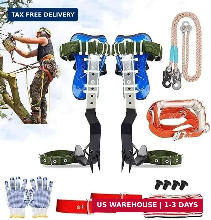 Tree Climbing Spikes Set,Adjustable Tree Climbing Gear Tree Climbing Tool,Non-Sl