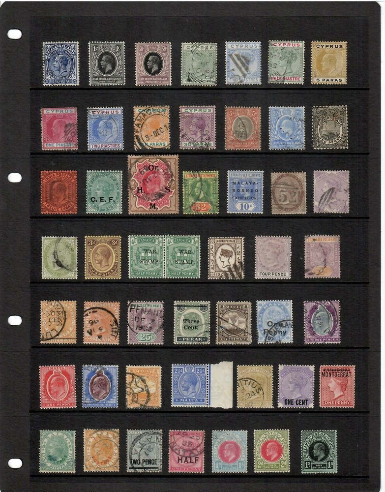 BRITISH COMMONWEALTH EARLY SELECTION MINT-USED