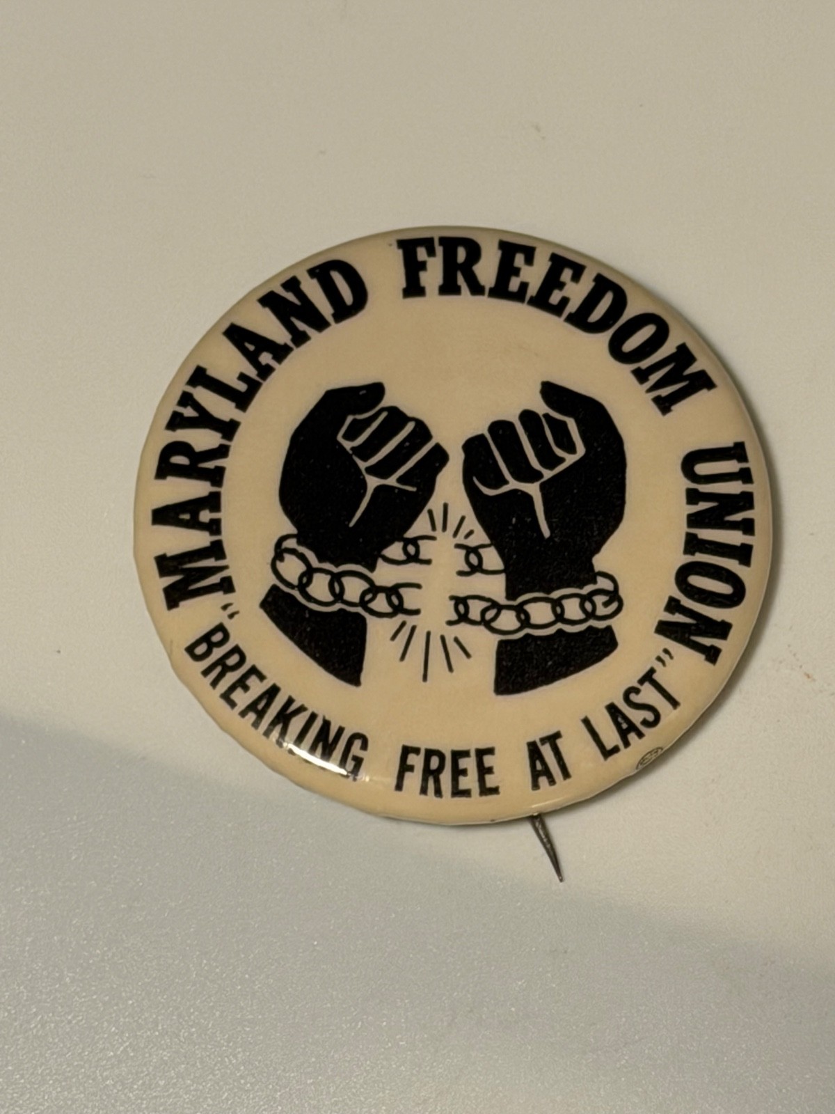 Maryland Freedom Union, Breaking Free At Last civil rights pin