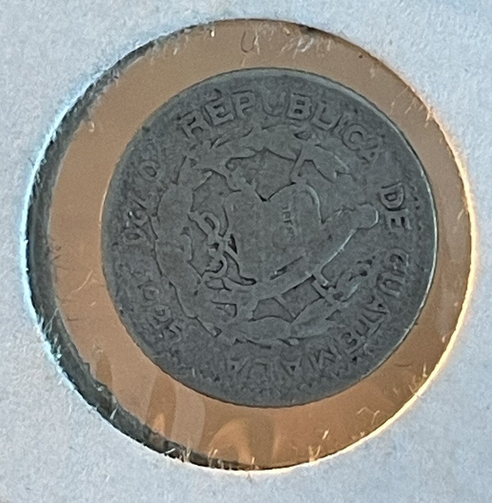 Guatemala 1925 5 Centavos Silver Coin